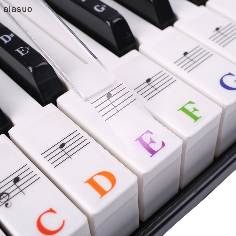 [alasuo] Adesivos Multicolor Para Piano Teclado Nota De Removíveis Notas [BR]