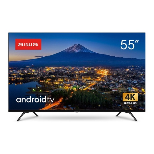 Smart TV Aiwa AWS-TV-55-BL-01-A LED Android TV 4K 55" 110V/220V