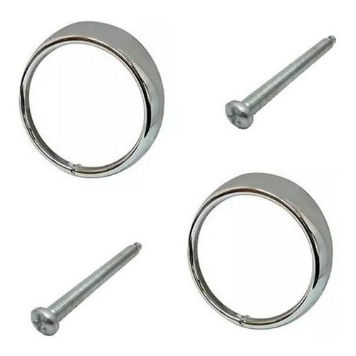 Par Aro Farol Plastico Cromado 1 Furo Kombi Clipper