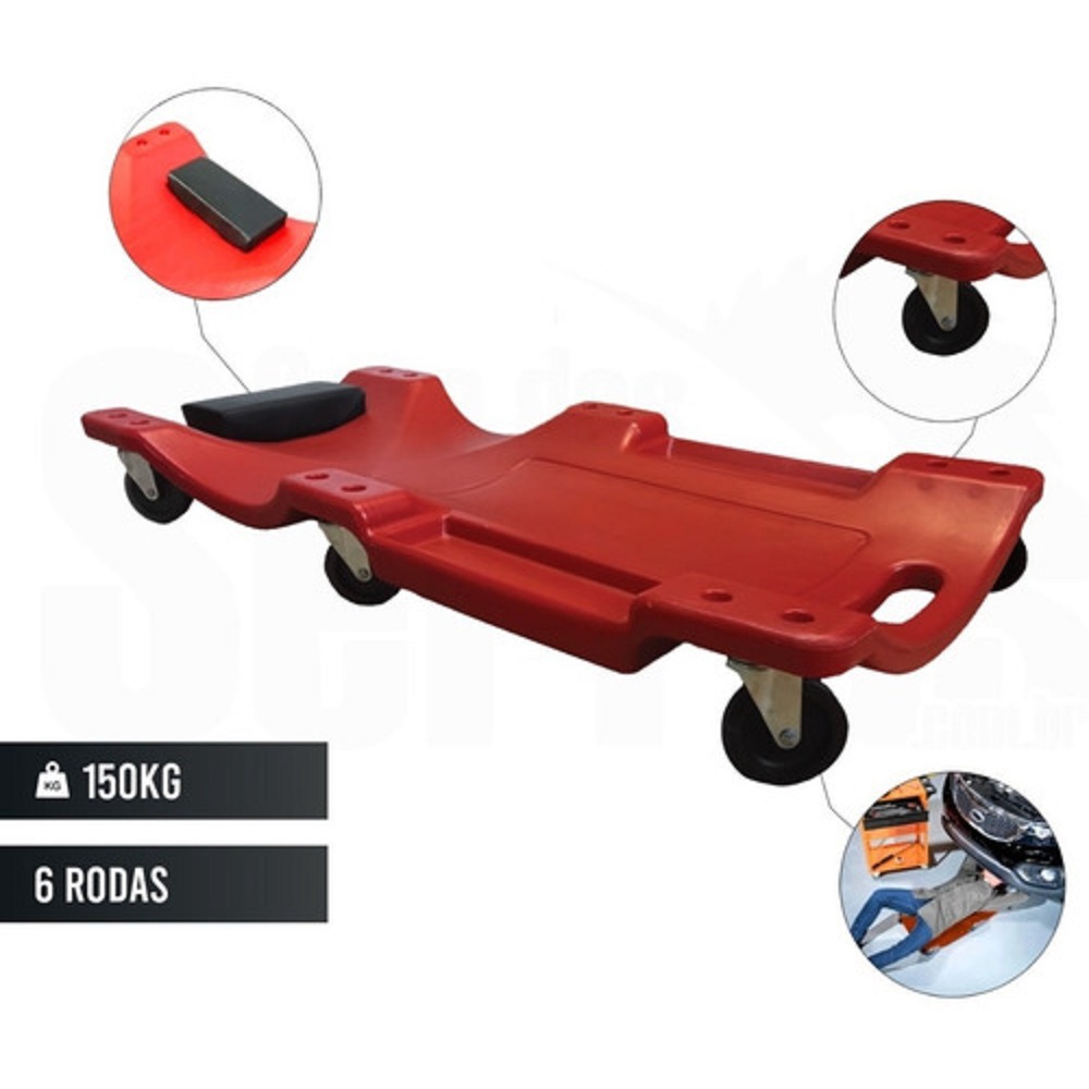 CARRO ESTEIRA P/MECANICO COM ENCOSTO CARRO ESTEIRA