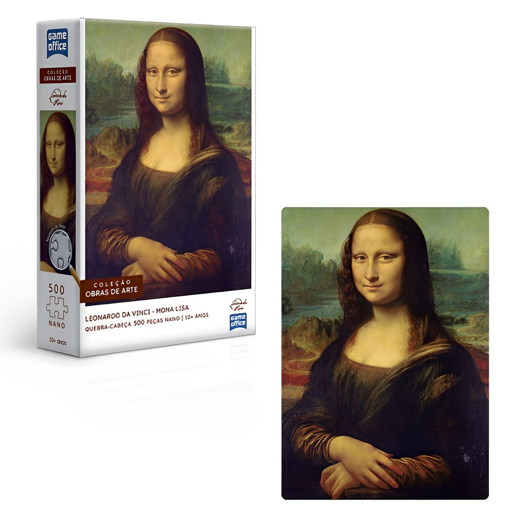 Quebra-Cabeça Leonardo Da Vinci Mona Lisa 500 Peças Nano 3147 Toyster em Oferta na Shopee