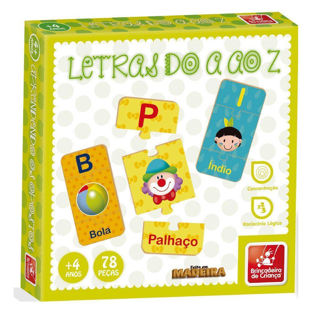 Aprendendo as Letras A ao Z - Brincadeira de Criança em Oferta na Shopee
