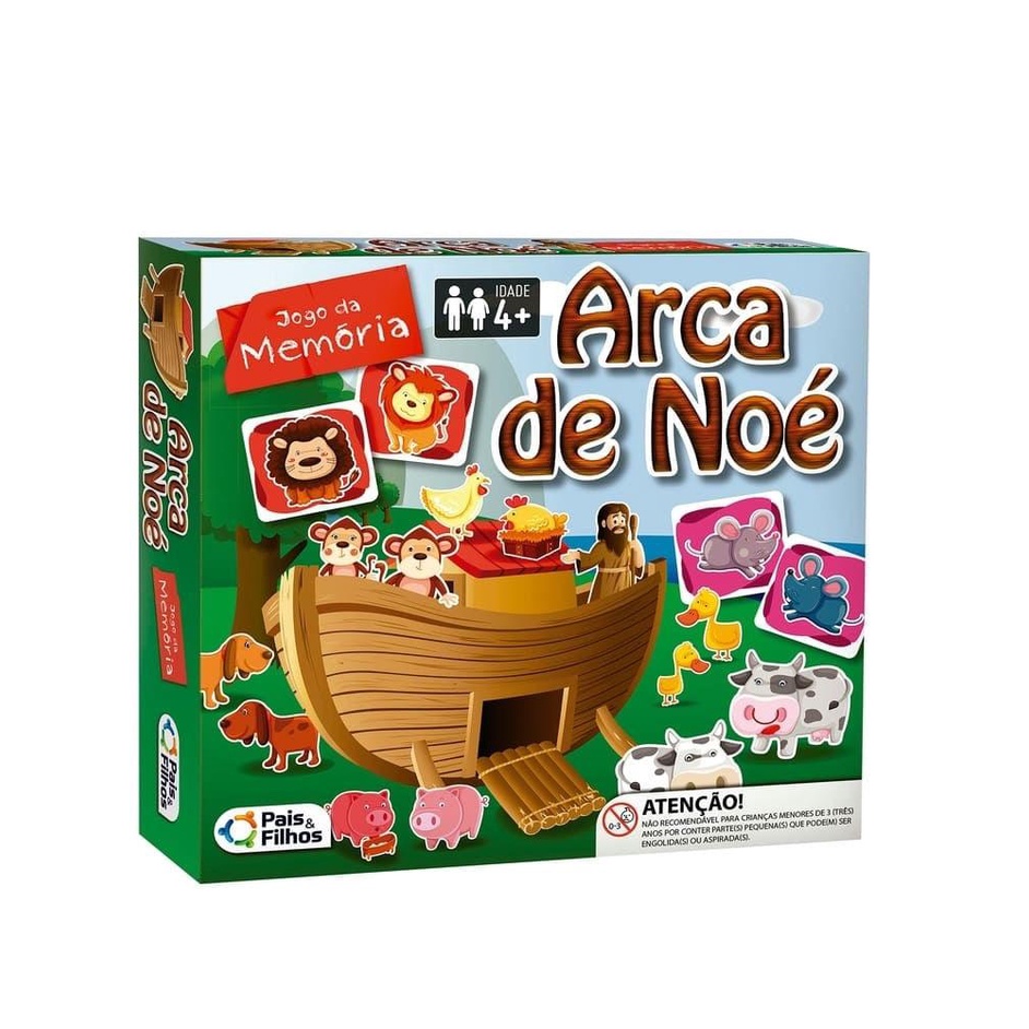Jogo da Memória Arca de Noé - Pais e Filhos em Oferta na Shopee