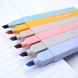 Marca Texto Quadrado Kit com 6 Cores Pastel Vintage | JOCAR OFFICE em Oferta na Shopee