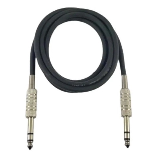 Cabo P10 Stereo X P10 Stereo 3 Metros - Balanceado - Niquel