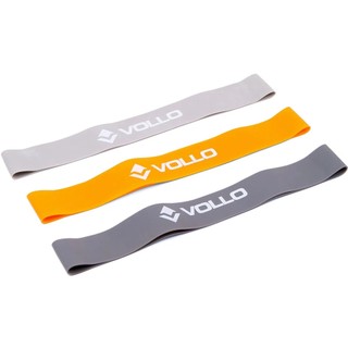 Kit 3 Faixas Elásticas de Exercícios Mini Bands Vollo