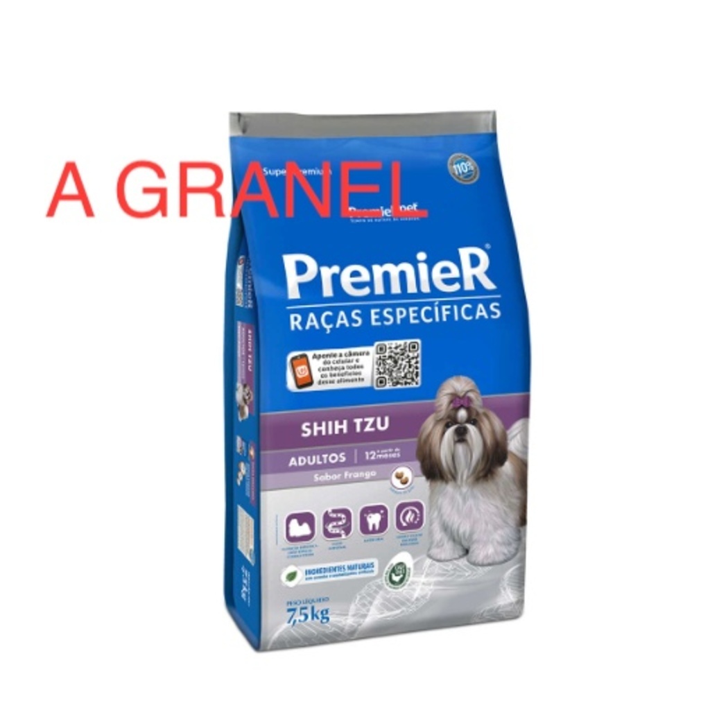 Ração Premier Raças Específicas A Granel Shih Tzu Adulto Frango Arroz 1 kg