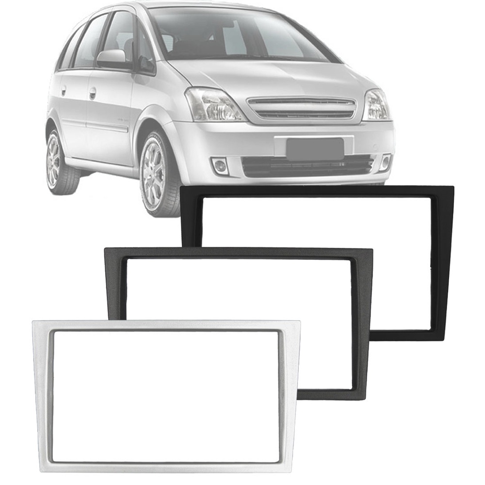 Moldura De Painel 2 Din 7" Polegadas Gm Meriva 2003 até 2013