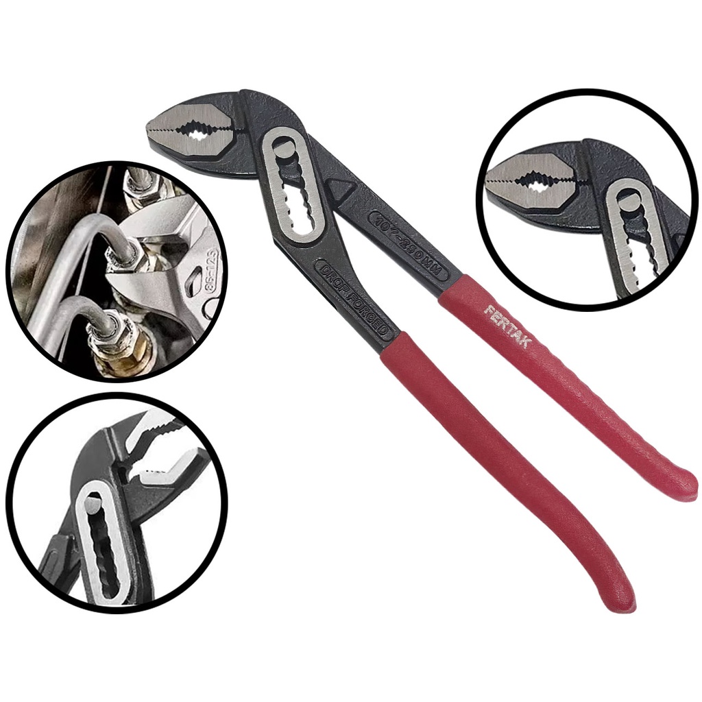 Alicate Bomba D'agua 12Pol Bico Papagaio Cano Ajustável Reg Fertak 1013 em Oferta na Shopee