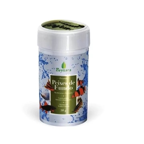 Raçao Peixes De Fundo Poytara 50g - Cascudo Botia Coridora em Oferta na Shopee