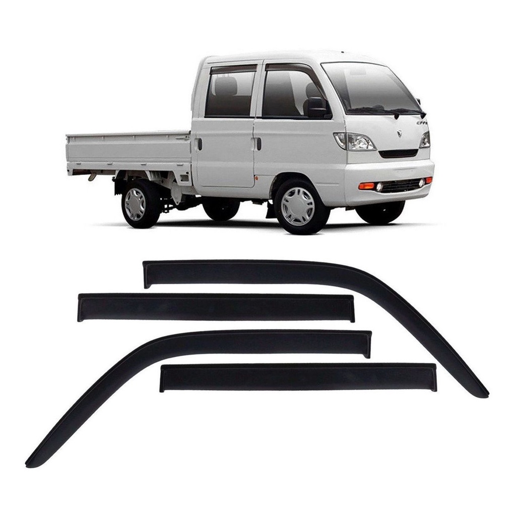 Calha De Chuva Defletor Effa Towner Pickup Cabine Dupla 4 Portas Ecoflex 76.001A
