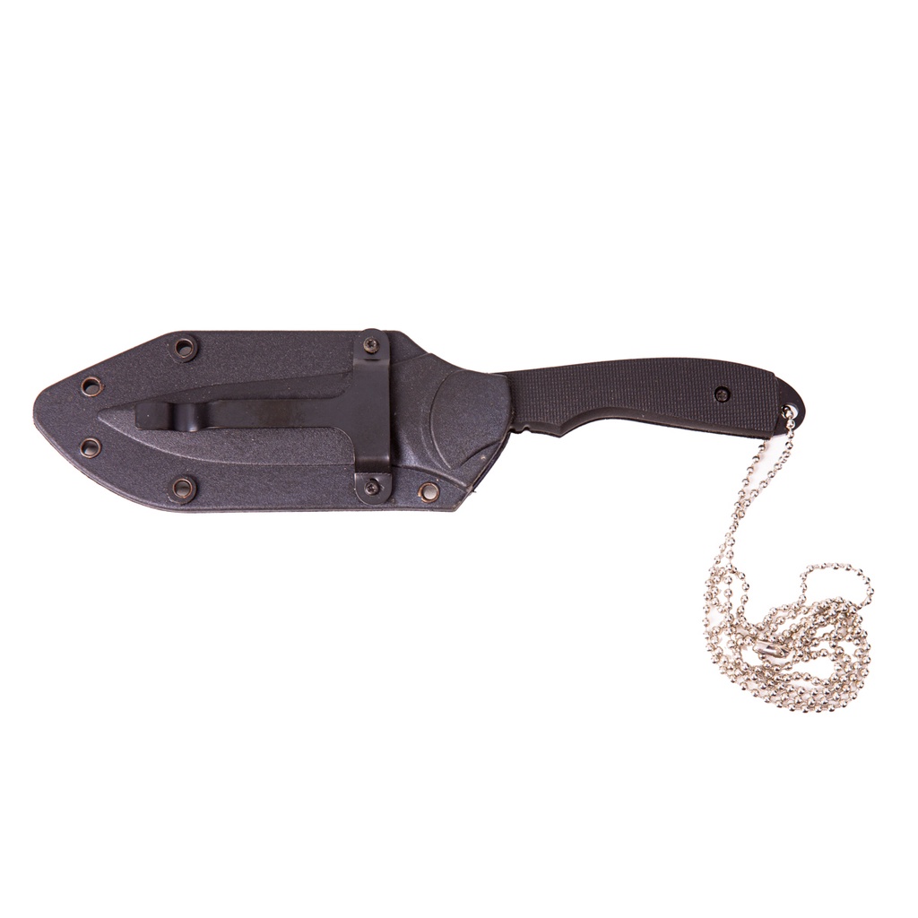 Faca Tática Sobrevivência De Pescoço Taue 601 com bainha e cordão para pescoço em Oferta na Shopee