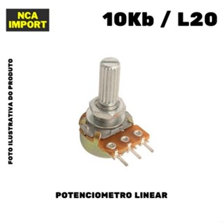 Potenciometro Linear B10K 10K 10Kb ( Tamanho L20)