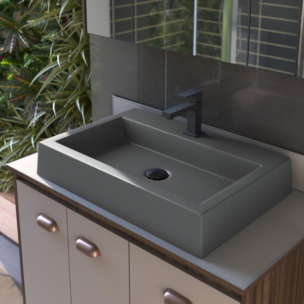 Cuba Banheiro Cinza Grafite: Onde Comprar | BuscaProdutos