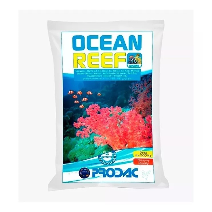 Sal Marinho Prodac Ocean Reef 6,6kg Faz 200l