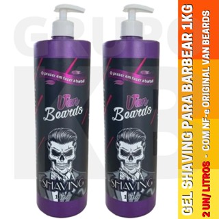 2 KG Gel Shaving Para Barbear 1 Litro Van Beards Original