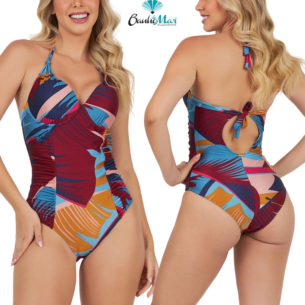 Maio Drapeado Modelo Zero Barriga E Com Bojo Modela E Reduz Moda Praia Verao