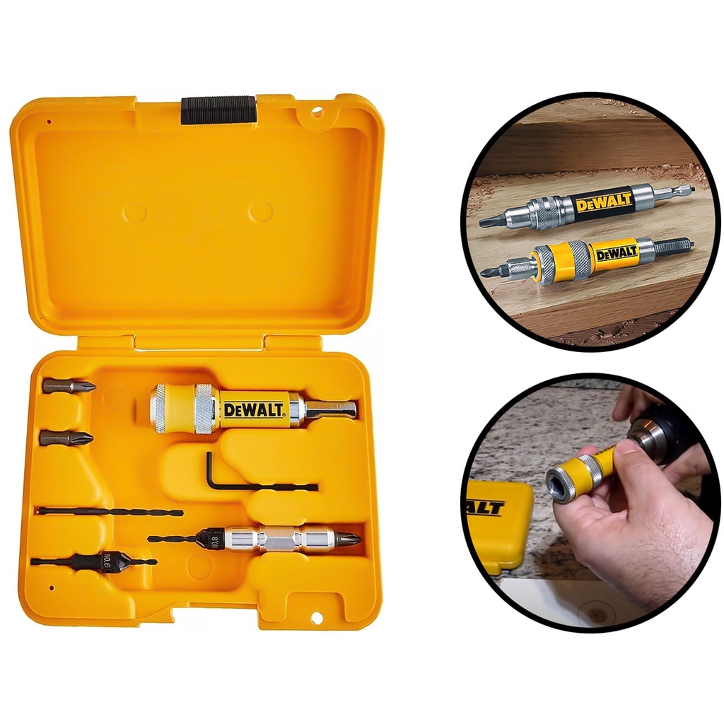Kit Bits Brocas Escariador Troca Rapida 8pçs Dw2730 - Dewalt DW2730 em Oferta na Shopee