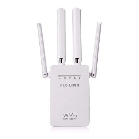 Repetidor Wifi 2800m 4 Antenas Amplificador De Sinal Lv-wr09