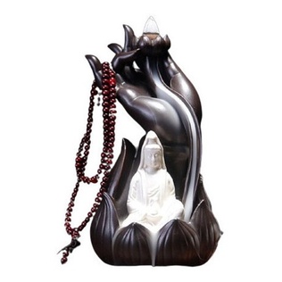 Imagem Porta Incenso Cascata De Fumaça Deusa Kuan Yin Karana Mudra