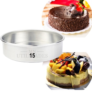 Forma Redonda Assadeira Bolo Fundo Fixo 15x5 Cm Resistente em Oferta na Shopee