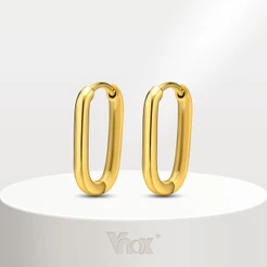 Brinco Vnox Dourado Em Forma De U Para Mulheres , Aço Inoxidável Hipoalergênico Dangle