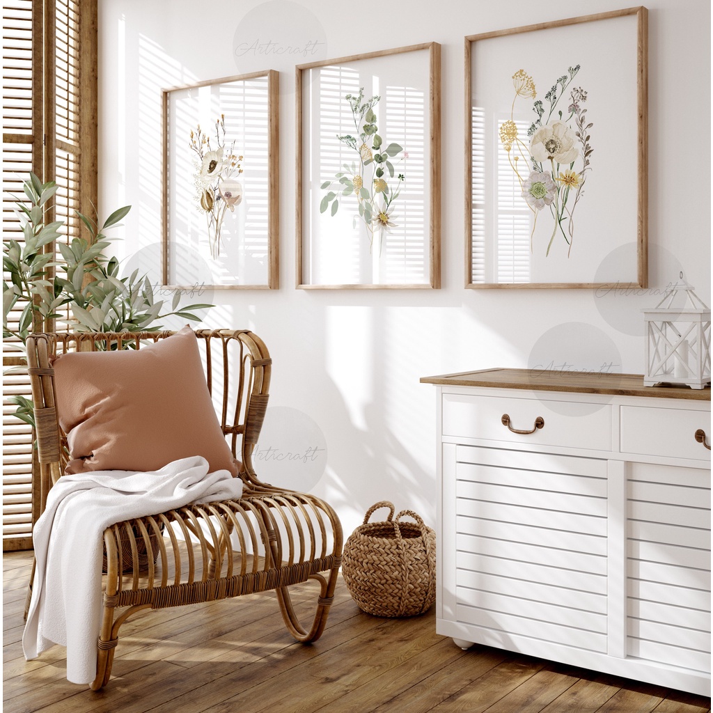 Quadro Decorativo Flores Botânico minimalista , decoração casa Quadro Decorativo Loja Minimalista