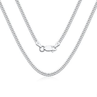 Colar Feminino Veneziana Dupla 40cm 2.5mm prata 925