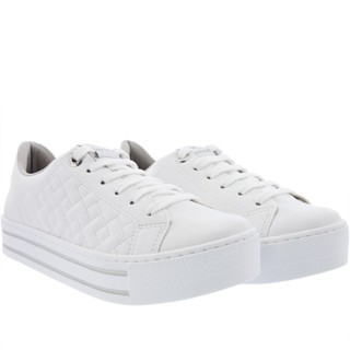 Tênis Via Marte Flatform Feminino Matelassê Branco