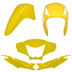 Kit Carenagem Plástico Cromo Forte 4 Peças Para Moto Biz 125 2006 2007 2008 2009 2010