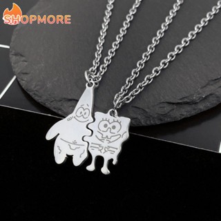 Ins Style Cartoon Anime SpongeBob Star Love Pendant Colar Para Acessórios De Amizade De Casal
