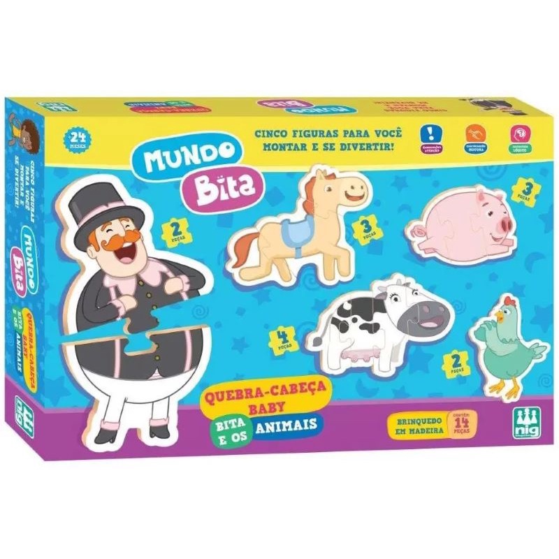Quebra Cabeça Baby Bita e os Animais Nig