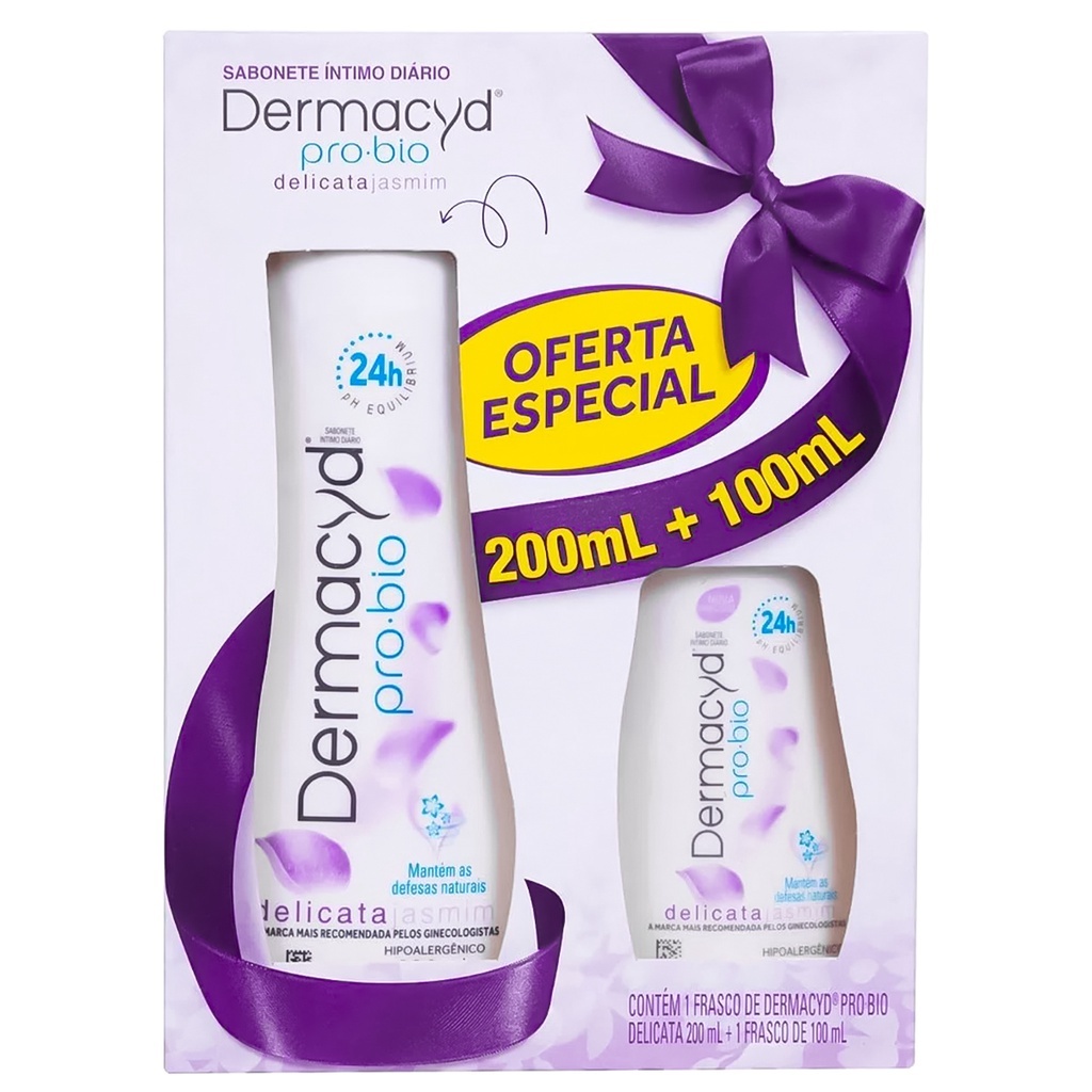 Kit Sabonete Liquido Dermacyd Delicata de Jasmin 200ml + 100ml - Beauty