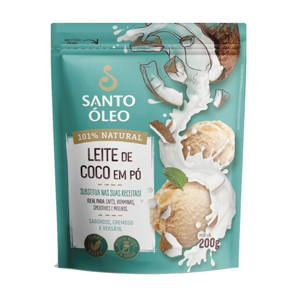 Leite De Coco em Pó - 200g - Santo Óleo em Oferta na Shopee