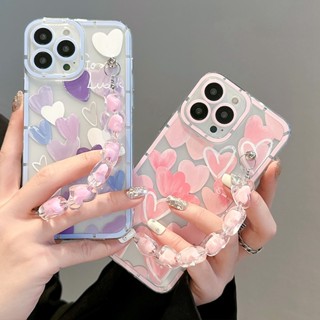 Samsung Galaxy A03 Core M53 M52 M33 M23 M32 M12 M51 M31 A22 A11 A21s A20 A30 A20s A7 2018 A70 Pulseira Do Amor Corrente De TPU Macia Capa De Grafite Coração Marca Da Moda Celular Com Etiqueta