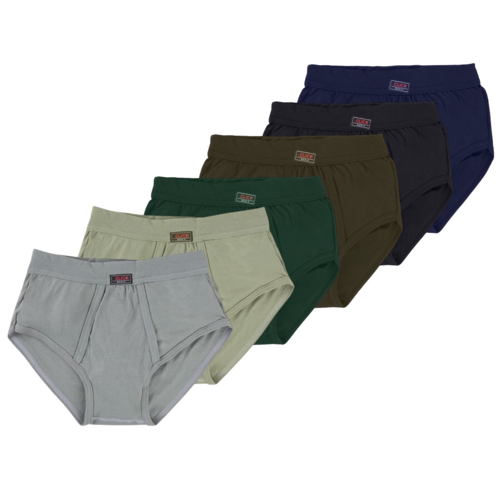 KIT 6 CUECAS ADULTO SLIP TRADICIONAL COM ABERTURA CLICK 120 em Oferta na Shopee