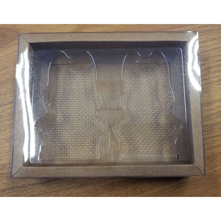 Caixa Coelho P 2cav Kraft - 5 Unidades - Crystal -  Rizzo Confeitaria