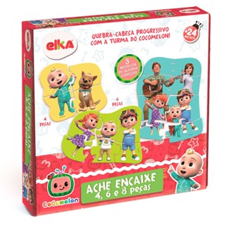 Ache encaixe 4,6 e 8 peças- cocomelon