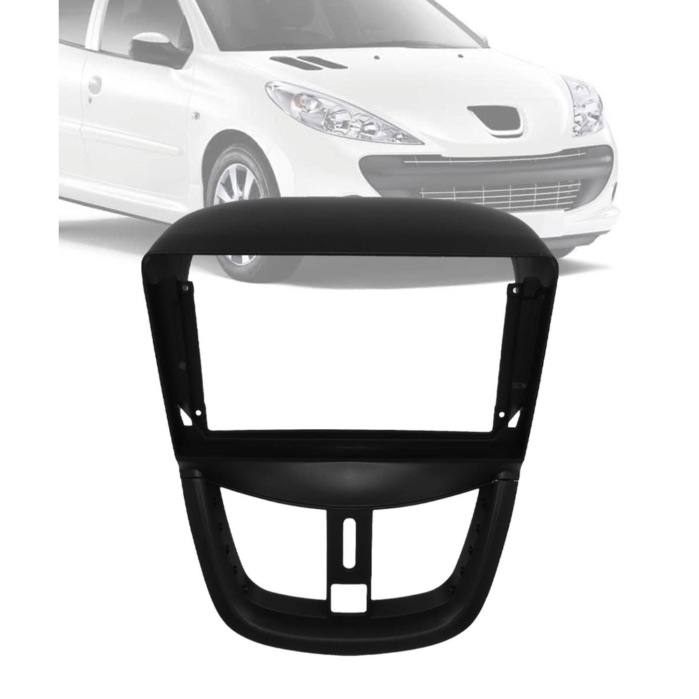 Moldura 2 Din 9" Polegadas Peugeot 207 2006 até 2012