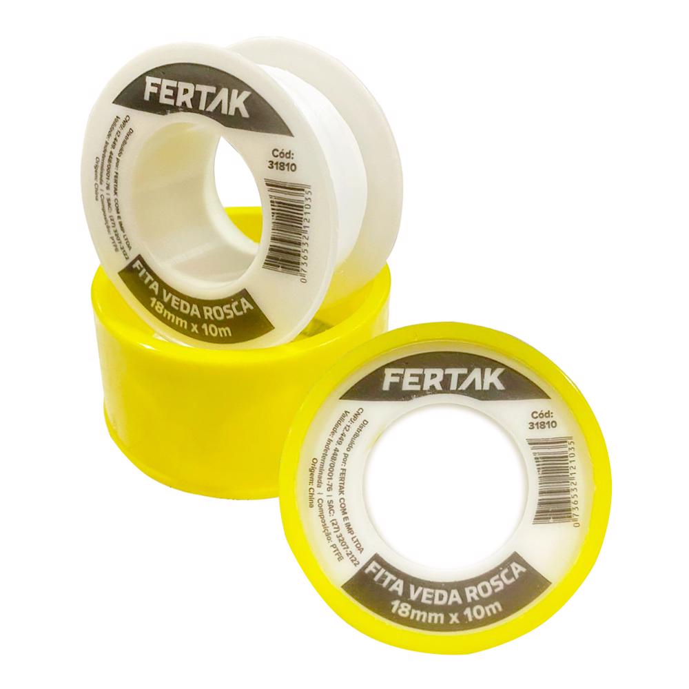 Fita Veda Rosca Para Hidráulica Em Geral 18mm X 10 - 50 M 10 Unidades - Home & Living