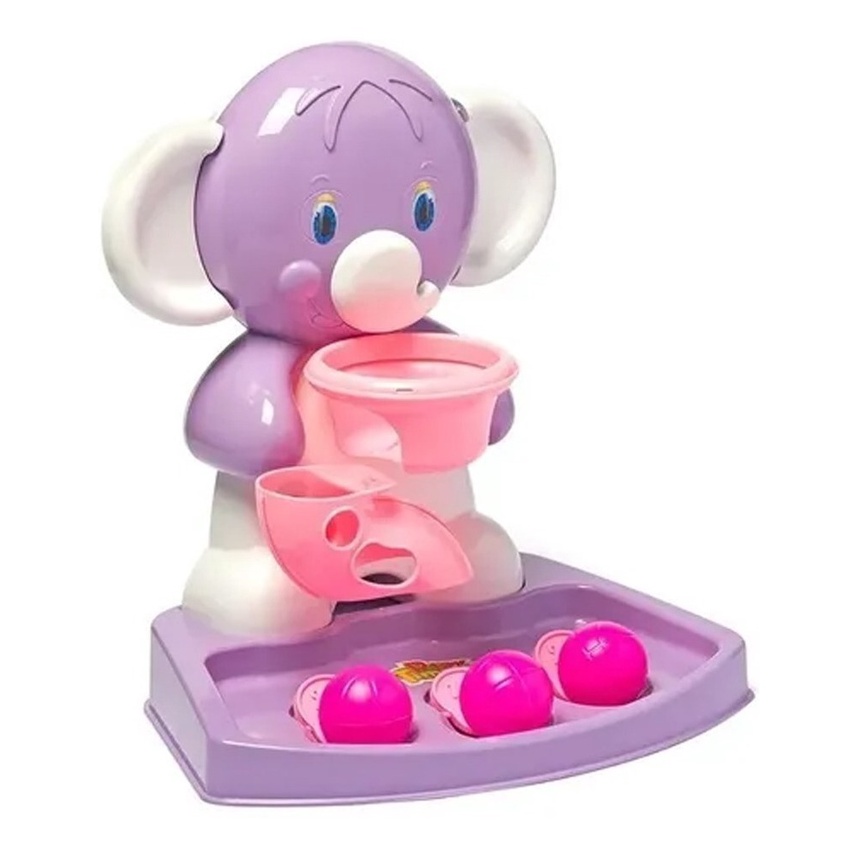 Basquete Play Time Didatico Elefante Rosa E Lilas - Cotiplas em Oferta na Shopee