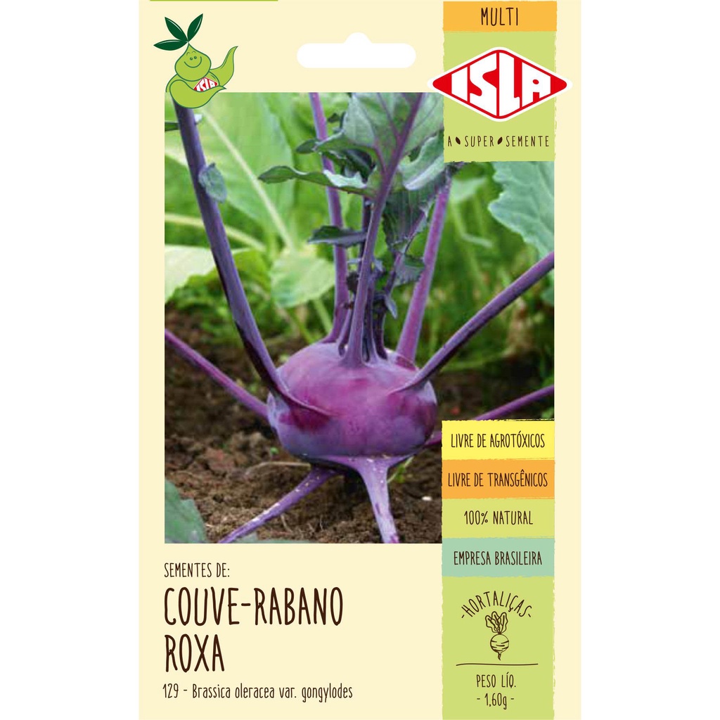 Sementes de Couve Rabano Roxa 1,60g - Isla Multi em Oferta na Shopee