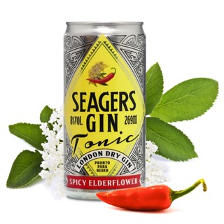 Seagers Gin Tonic - Spicy Eldeflower - 269ml Kit c/ 6 latas