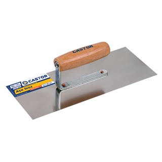 Desempenadeira aço inox 12x30cm Lisa Cabo aberto - Castor