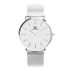 Relógio Feminino Prata Saint Germain Harlem Silver 40mm - Fundo Branco