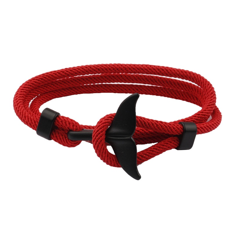 Pulseira estilo náutica  em paracord cauda de baleia