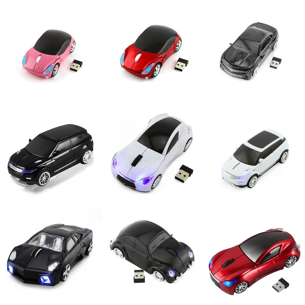 Rato Óptico Ergonômico Para Jogos De Carros Com Receptor Usb 2.4Ghz Sem Fio 3D Suporte A Mouse Gamer Computador Portátil PC Notebook