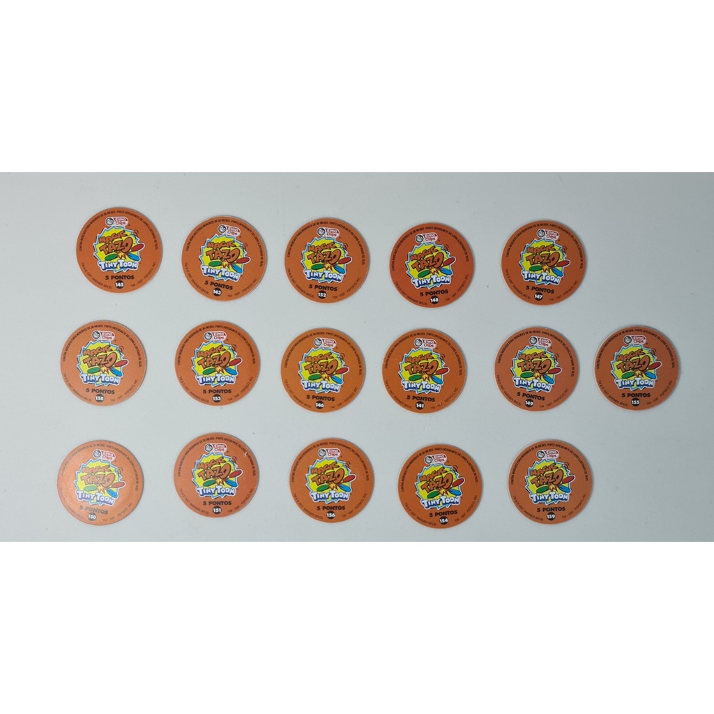 Lote 16 Magic Tazo Tiny Toon Elma Chips - colecionáveis
