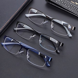 Business Half Frame Myopia Glasses High Quality Anti Blue Light Computer Reader Para Homem Mulher