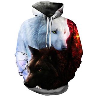 2023 popular Elemento Lobo Camisola Masculina De Impressão 3D SAO Harajuku De Manga Comprida Com Capuz De hip-hop casual